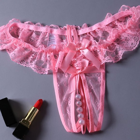 sexy beaded open crotch g-string - Picture 3 of 4